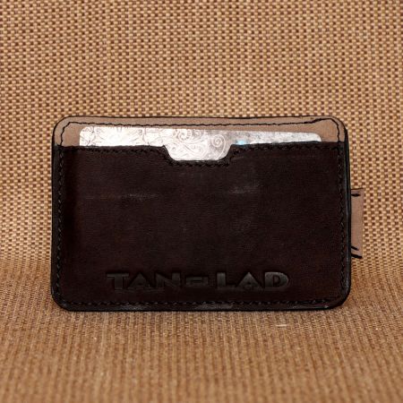 Handmade Dark Chocolate Dove Wallet Leather Dashing
